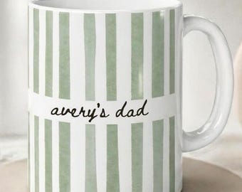 Personalized Dad Mug, Custom Kids Name Mug, Gift for Dad from Kids, Father’s Day Gift, Daddy Coffee Mug