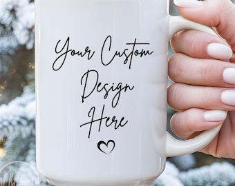Mug personnalisé avec votre design - Mug personnalisé avec photo ou logo - Mug personnalisé avec texte - Créez votre propre tasse à café - Commande groupée