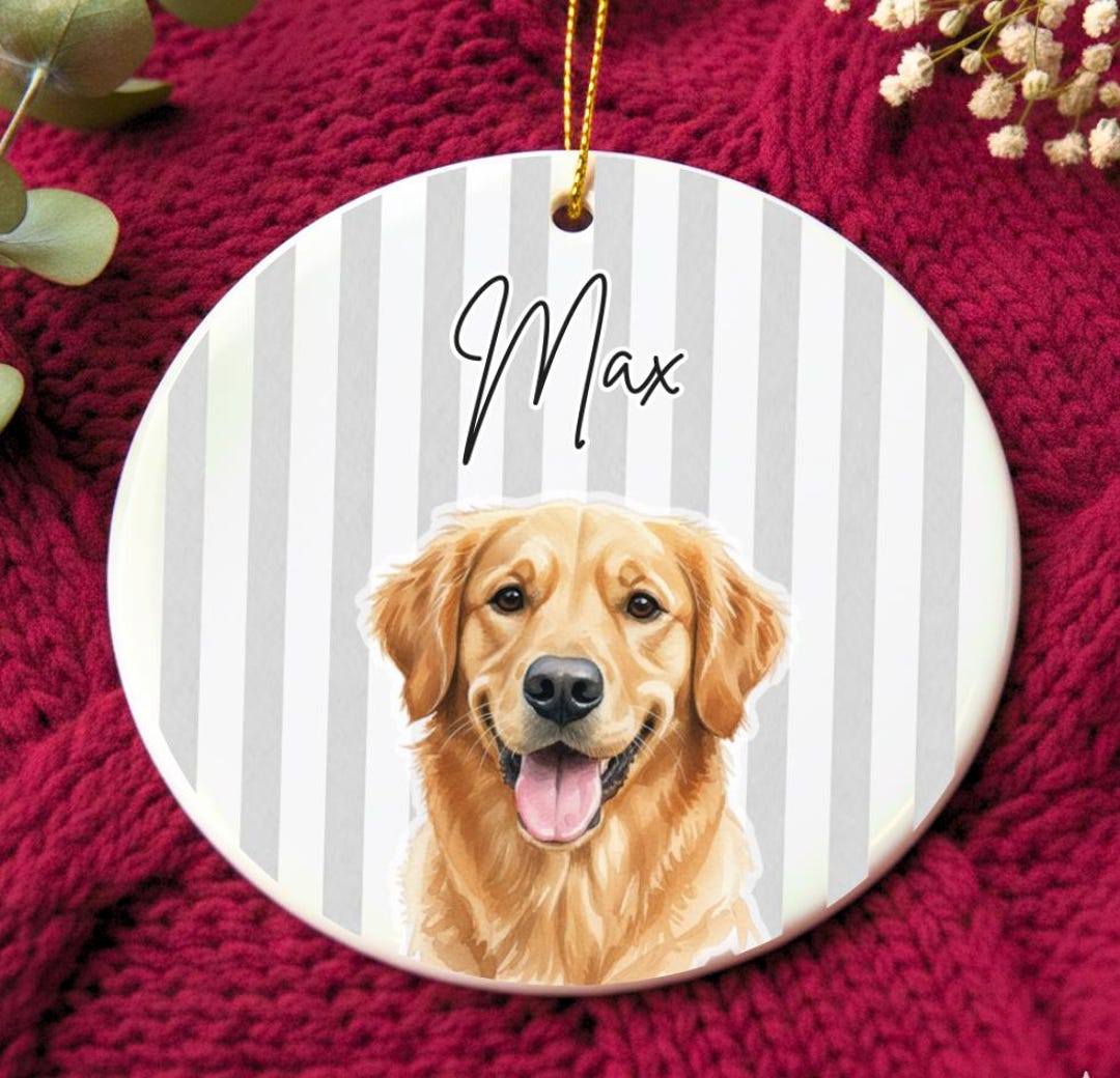 Personalized Pet Portrait Ornament – Custom Dog or Cat Gift – Pet ...