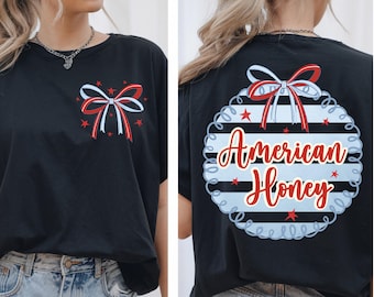 American Honey Coquette PNG: Retro 4th of July Design (Digital Download)