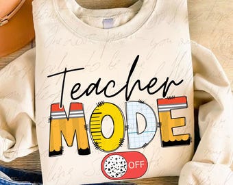Lehrer Offduty PNG: Letzter Schultag Design (Digitaler Download)