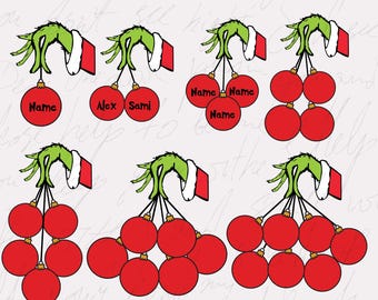 Personalized Family Christmas Ornament Bundle (Digital Download)