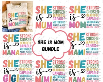 Retro Mutter PNG Bundle: Mama Leben, Nana, Gigi (Digitaler Download)