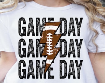 Distressed Game Day Football DTF Transfer: Ready to Press
