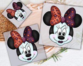 Halloween Zombie Minnie Mouse DTF, Disney Heat Press Transfer