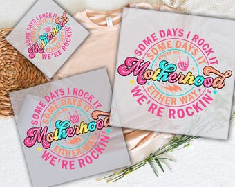 Rock Mama DTF Transfer: Motherhood Design, Ready To Press