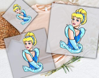 Disney Princess Cinderella Read To Press, Disney Princess Heat Press, Cinderella Transfer