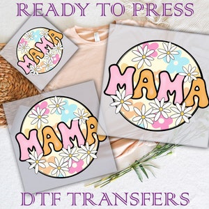 Retro Floral Mama DTF Transfer - Ready To Press