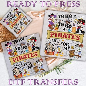 Disney Pirate Life For You Dtf Transfers, Disney Pirate Night Ready To Press, DTF Prints Heat Transfer, Disney and Friends Dtf, Disney 2025