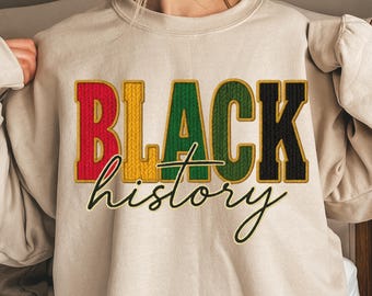 Faux Yarn Hook Black History DTF Transfer, Crochet Afro American Ready To Press