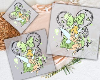 Disney Princess Tinker Bell DTF Transfer, Disney Ready To Press, Girls Trip Transfer, Disney Castle DTF, Magical Kingdom Heat Transfer