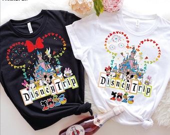 Disney Trip 2026 DTF Transfer, Mickey And Friends Castle Heat Transfer