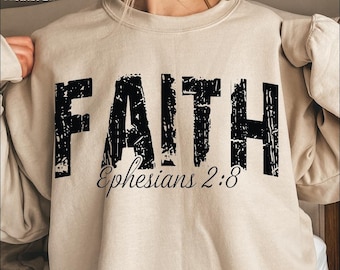 Distressed Religious Bible DTF Transfer: Faith-Chosen-Believe-Grace-Pray Heat Transfer