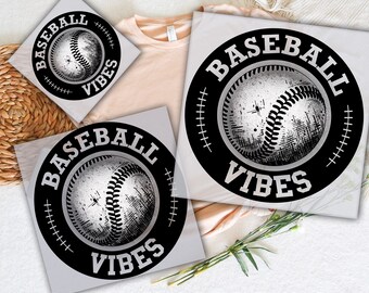 Baseball Vibes DTF Transfer: Ready To Press Heat Transfer