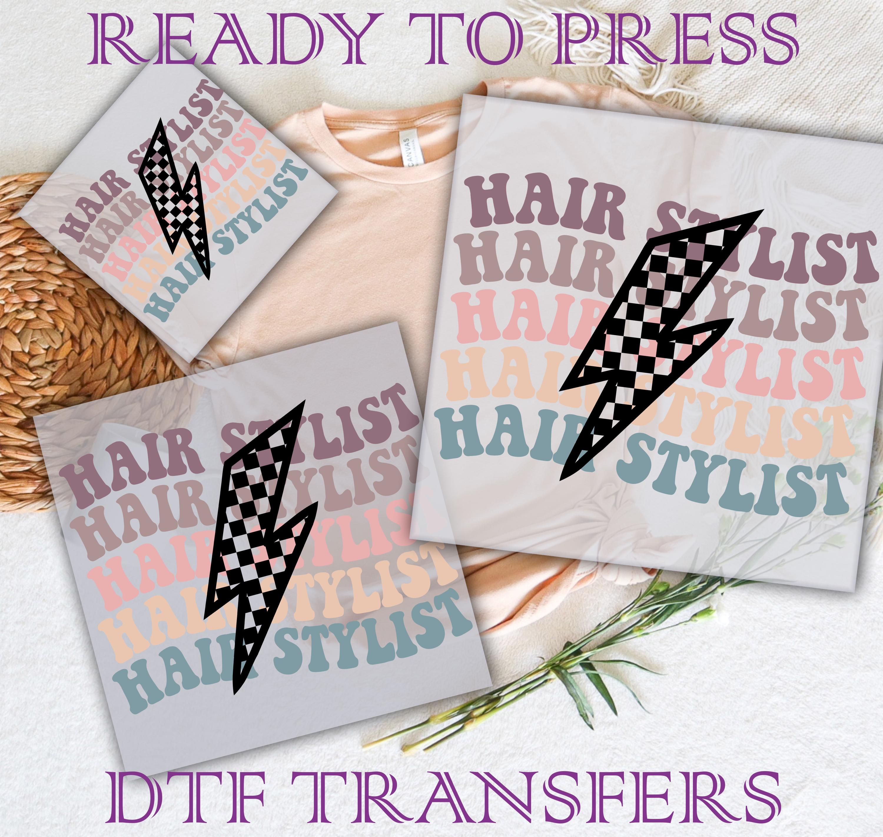 Hair Stylist DTF, Retro Hair Stylist DTF Transfers, Ready To Press, Hairdresser DTF Prints Heat Transfers, Hair Stylist