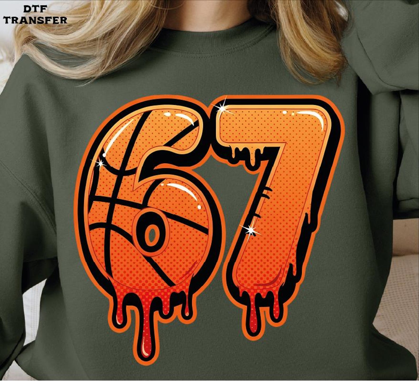 Basketball Six Seven DTF Transfer: Trendy Tiktok 67 Costume Design ...