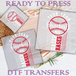 Transferencias DTF de béisbol con texto, béisbol personalizado listo para imprimir, mascota de sóftbol Softball Mama DTF, béisbol personalizado DTF
