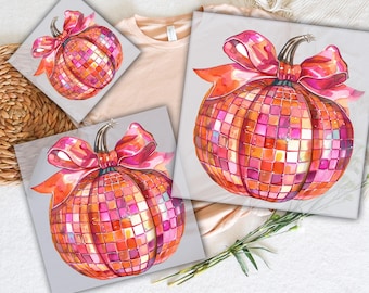 Coquette Pumpkin Glitter Effect Dtf Transfer, Pumpkin 2025 Ready To Press, Halloween Coquette Dtf, Halloween Design, Halloween 2025 Dtf