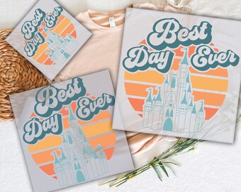 Best Day Ever DTF Transfer, Disney Ready To Press, Retro Disney Transfer, Disney Castle DTF, Retro Family Trip Heat Transfer