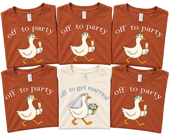 Off to Get Married Goose Dtf, Bachelorette Party Heat Press, Funny Bride Goose Iron on