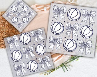 Volleyball Coquette Bow DTF Transfers - Ready To Press