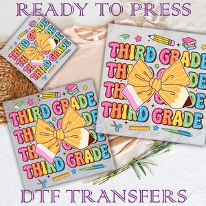 Third Grade Ready To Press, Back To School 2025 Dtf, Third Grade Dtf, Third Grade Dtf Transfer, Back To School Transfer, Teacher Transfer