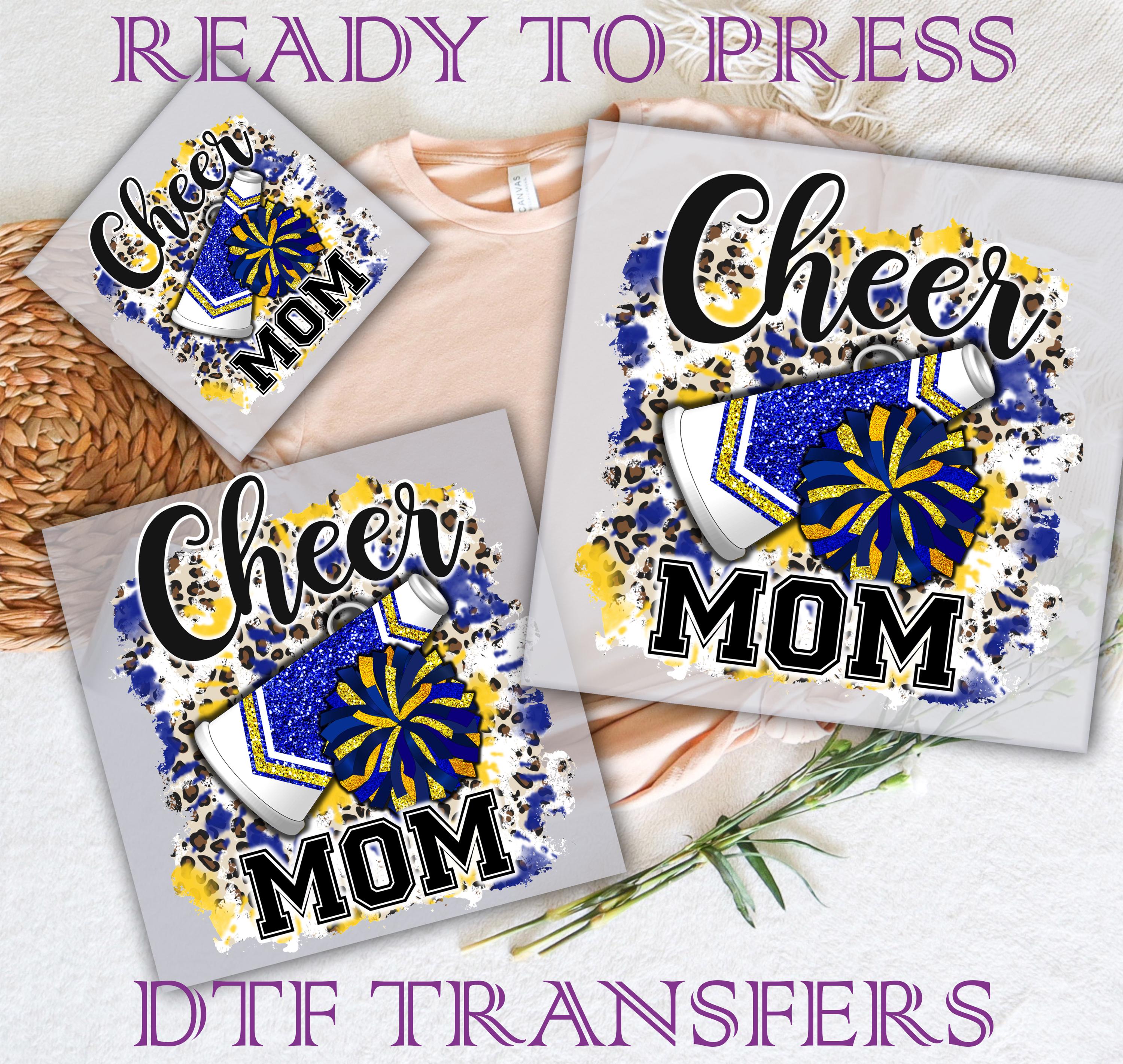 Cheer Mom Ready To Press, Cheerleading Dtf Transfers, Mom Dtf Transfers, Mom Life Dtf Transfers, Leopard Mom Dtf Transfers, Mom Gifts Dtf