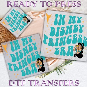 In My Disney Princess Era Disney Ready To Press, Princess Jasmine Pocket Size Dtf, Disney Princess Dtf, Girls Trip Dtf, Disney Trip Dtf