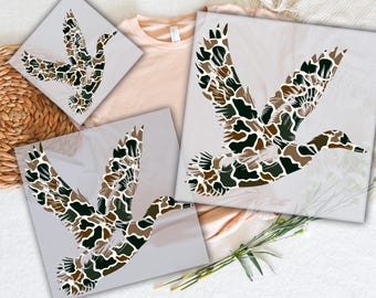 Camo Duck DTF Transfer: Hunting Heat Transfer Print