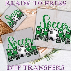 Soccer Mom Dtf Transfers, Ready To Press, DTF Prints Heat Transfer, Soccer Mama Dtf, Direct To Film, Ready To Ship, Mother's Day Dtf
