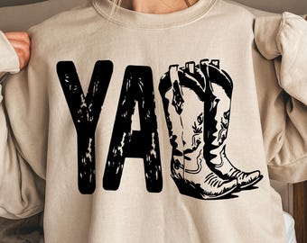 Y'all Cowboy Boots DTF Transfer - Western Ready To Press