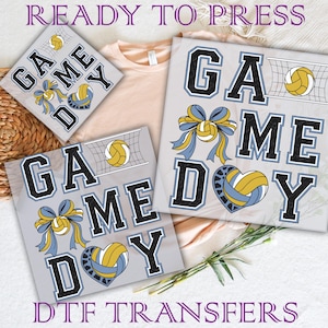 Transfert DTF Gameday Volleyball : prêt à être utilisé