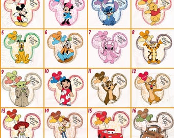 Disney All Characters Ready To Press, Disney Girls Trip Magic Kingdom Dtf Transfer