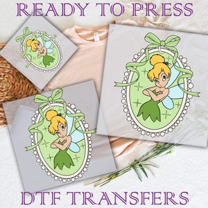Tinkerbell DTF Transfer, Disney Princess, Ready To Press