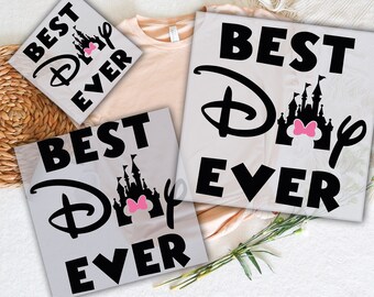 Best Day Ever DTF Transfer, Disney Ready To Press, Mickey and Minnie Head Transfer, Disney Castle DTF, Magical Kingdom Heat Transfer