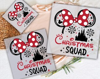 Disney Christmas Squad DTF Transfer, Family Squad