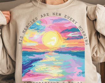 Christian DTF Transfer: His Mercies Are New Every Morning Design, Inspirational Ready To Press