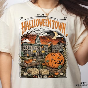 Halloween Town DTF Transfer, Pumpkin Patch Halloween Ready To Press, Spooky Fall Iron On