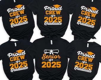 Custom Proud Crew Of A 2025 Graduate Dtf, Personalized Graduate 2025 Ready To Press, Class Of 2025 Graduate Dtf, Proud Family of A 2025 Dtf