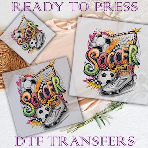 Graffiti Soccer DTF Transfer: Ready To Press Heat Transfer