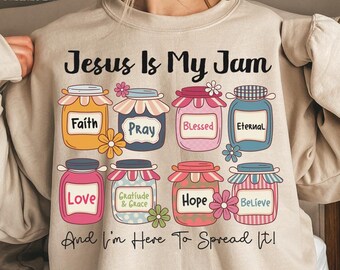Preppy Christmas Jesus Ready to Press - Jesus Is My Jam Design