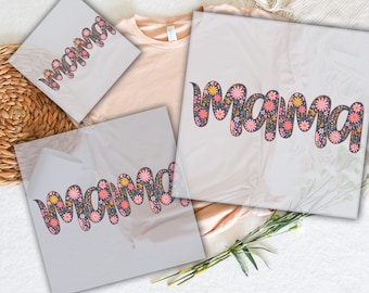 Floral Mama DTF Transfer, Coquette Mommy Design, Ready To Press