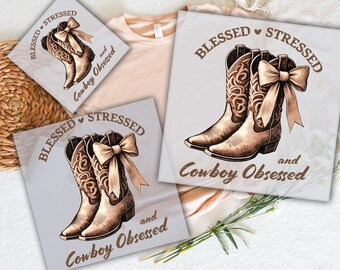Cowgirl Boots DTF: Western Coquette Ready to Press