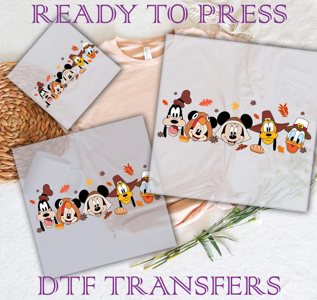 Disney Fall Characters DTF Transfer, Ready to Press - Etsy