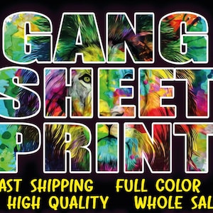 Custom DTF Transfers: Ready To Press Heat Transfer, Gang Sheet Print