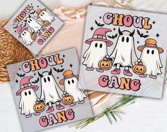 Retro Ghoul Gang Halloween DTF Transfer, Ready To Press