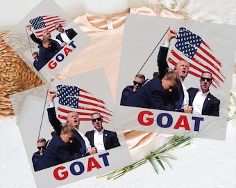 Fight For America DTF, Heat Press, Trump 2024 DTF Transfers Ready To Press, Goat Dtf, DTF Prints Heat Transfers, America Designs Transfers