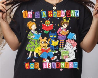It's A Good Day For Learning DTF Transfer, Book Character School Ready To Press, Classroom Reading Iron On