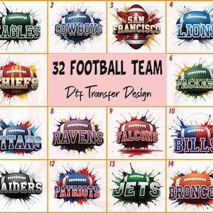 3D Football Drip Team Logo DTF Transfer: Ready to Press