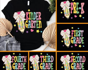 Preppy Glitter Back to School DTF Transfer: Teacher Heat Press Design
